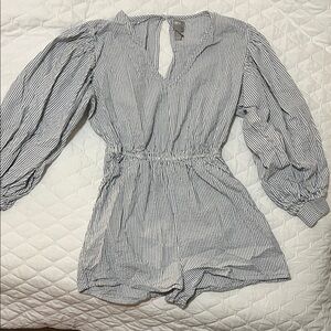 ASOS Black and White Striped Romper